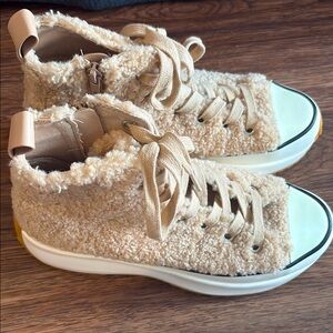 Cozy Tan High-Top Sneakers